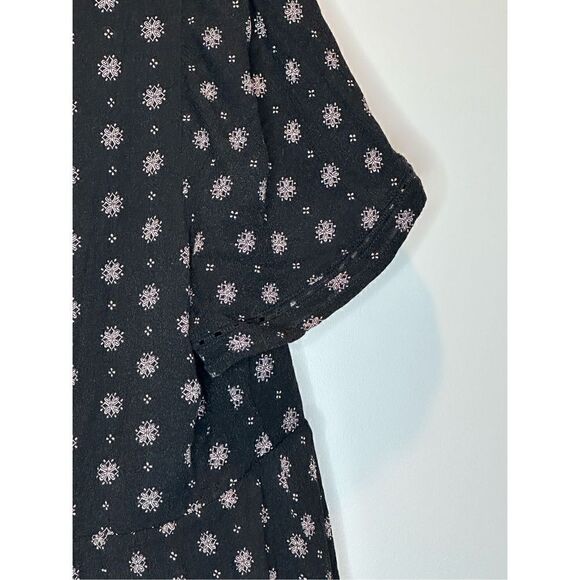 Torrid Mini Challis Skater Dress Black Print Size 1X - Picture 5 of 8